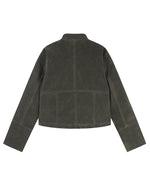 Stand-collar zip-up jacket