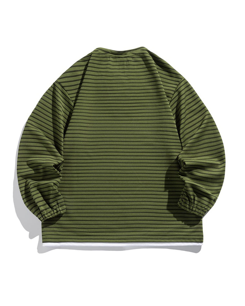 Minimalist Striped Long-Sleeve Top