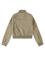 Stand-collar zip-up jacket