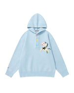 embroidered hooded sweater