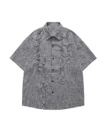 レトロチェック柄半袖シャツ