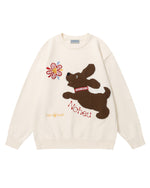 おもしろい子犬のクルーネックセーター