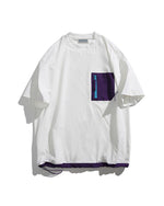 Contrast pocket short sleeves