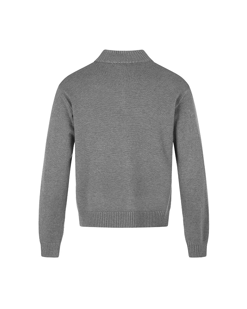 Casual zip-up sweater