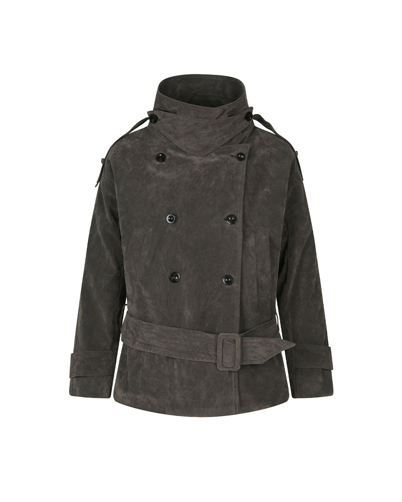 Double-breasted trench coat