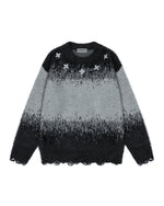 グラデーションクルーネックセーター