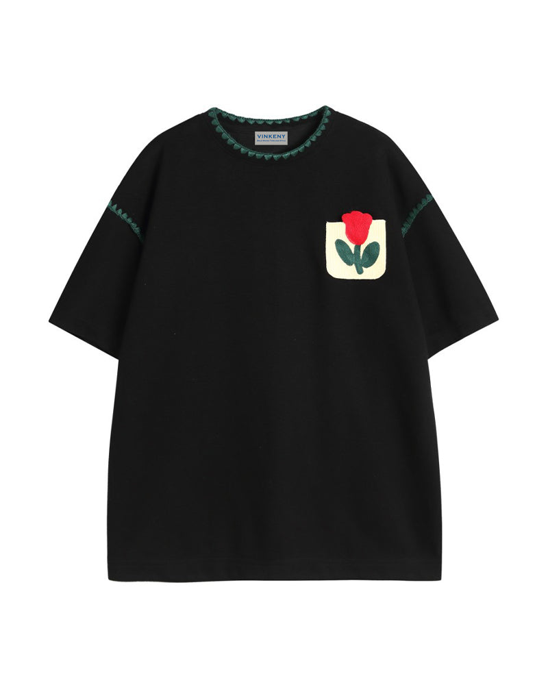 多用途の刺繍入り半袖