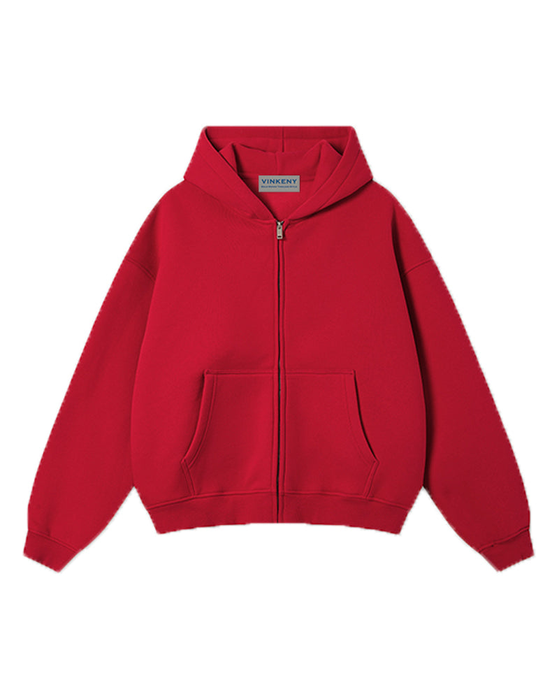 345g Hooded zip-up sweatshirt