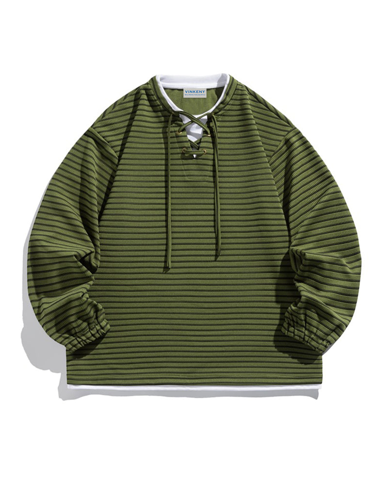 Minimalist Striped Long-Sleeve Top