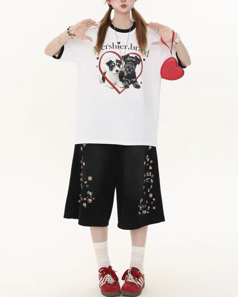 Sticker casual shorts