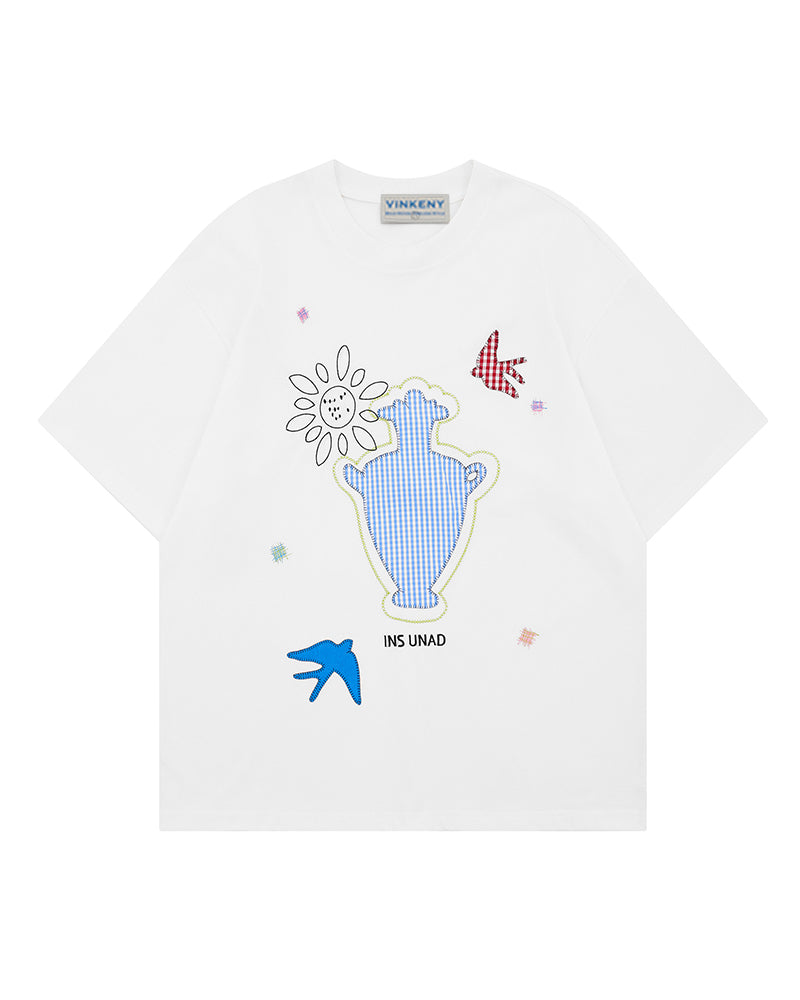 Simple design short sleeves