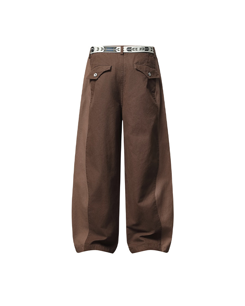 Color-block panelled trousers