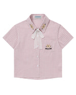 Cute Plaid Short-Sleeve Shirt