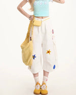 漫画柄クロップドショーツ