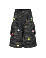 レトロシンプルデニムショートパンツ