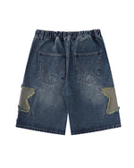 カジュアルなダメージデニムショートパンツ