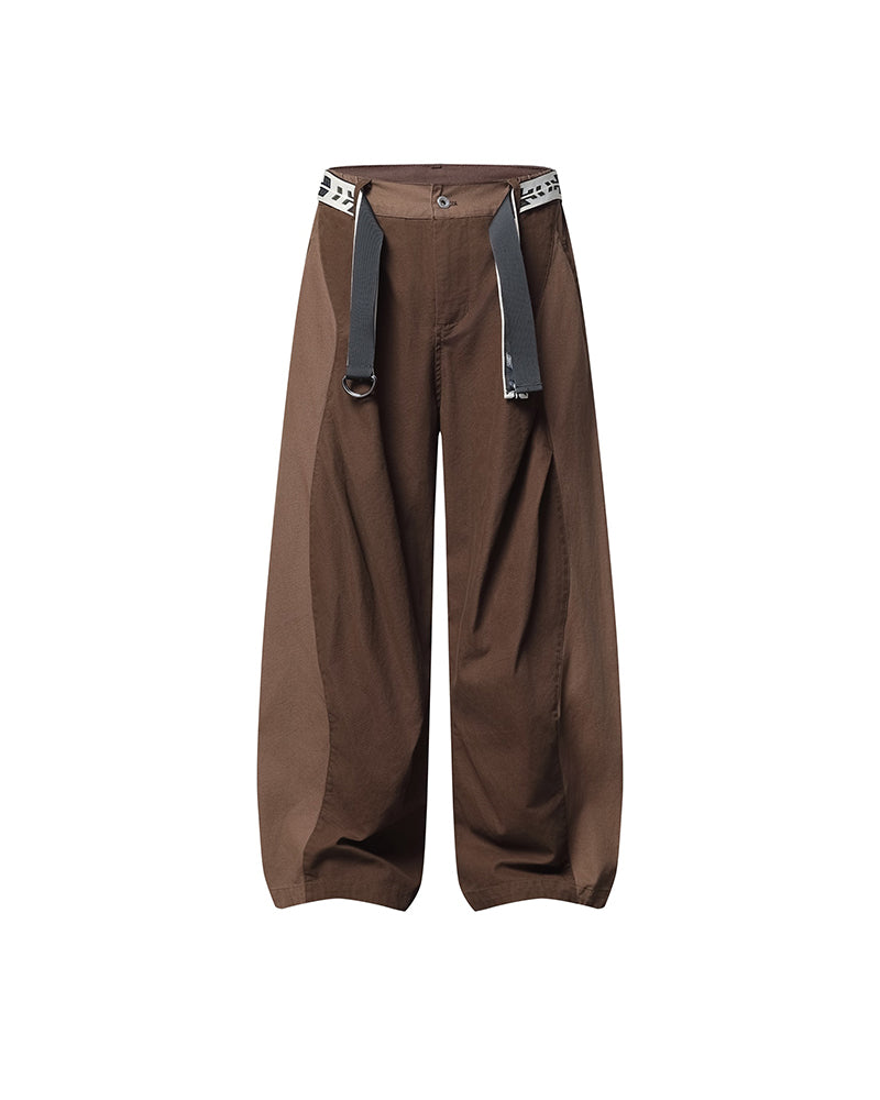 Color-block panelled trousers