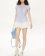 ストライプの半袖シャツ