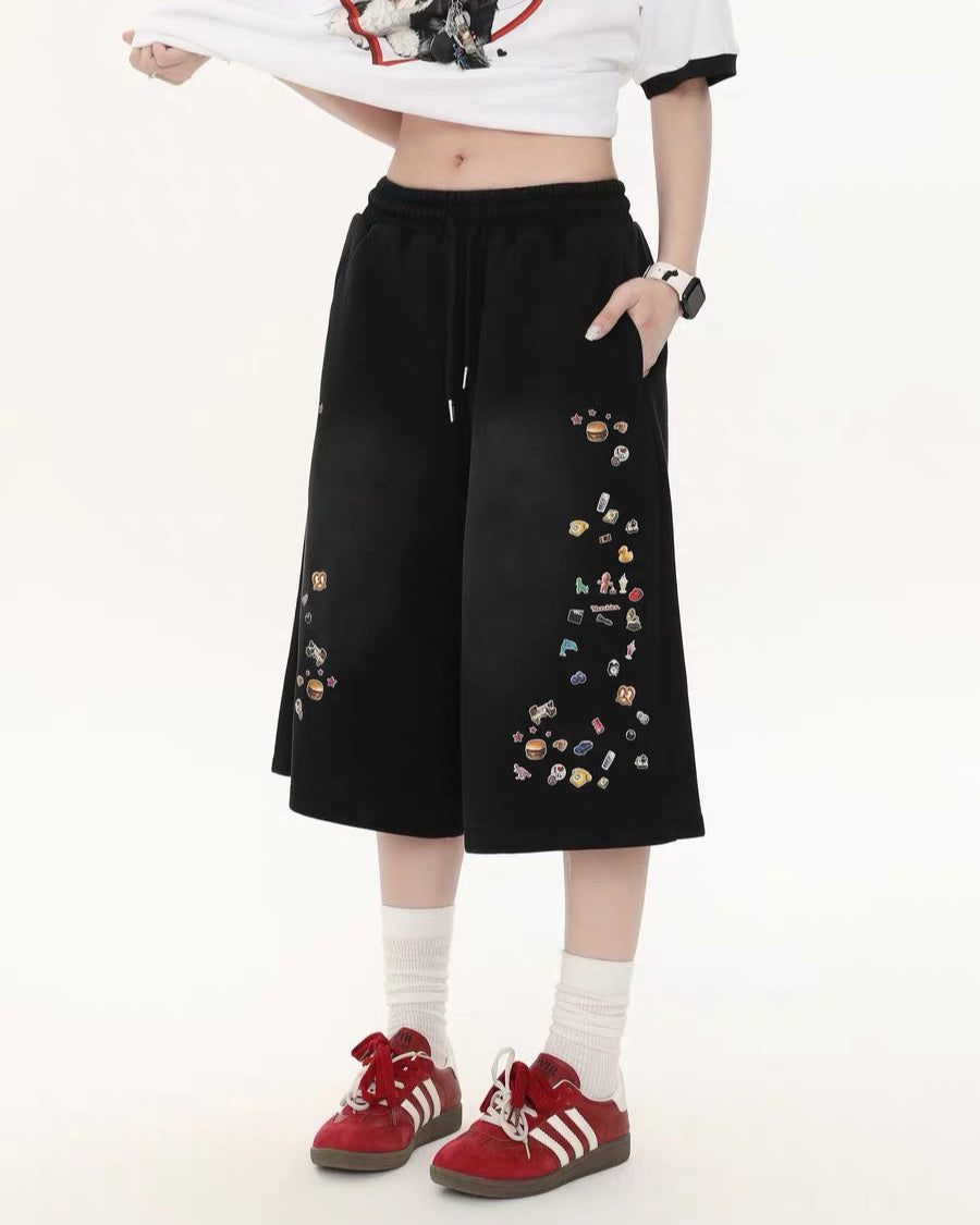 Sticker casual shorts