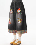 만화 자수 반바지