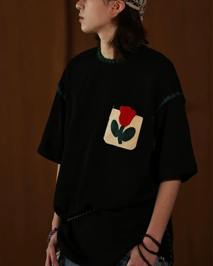多用途の刺繍入り半袖