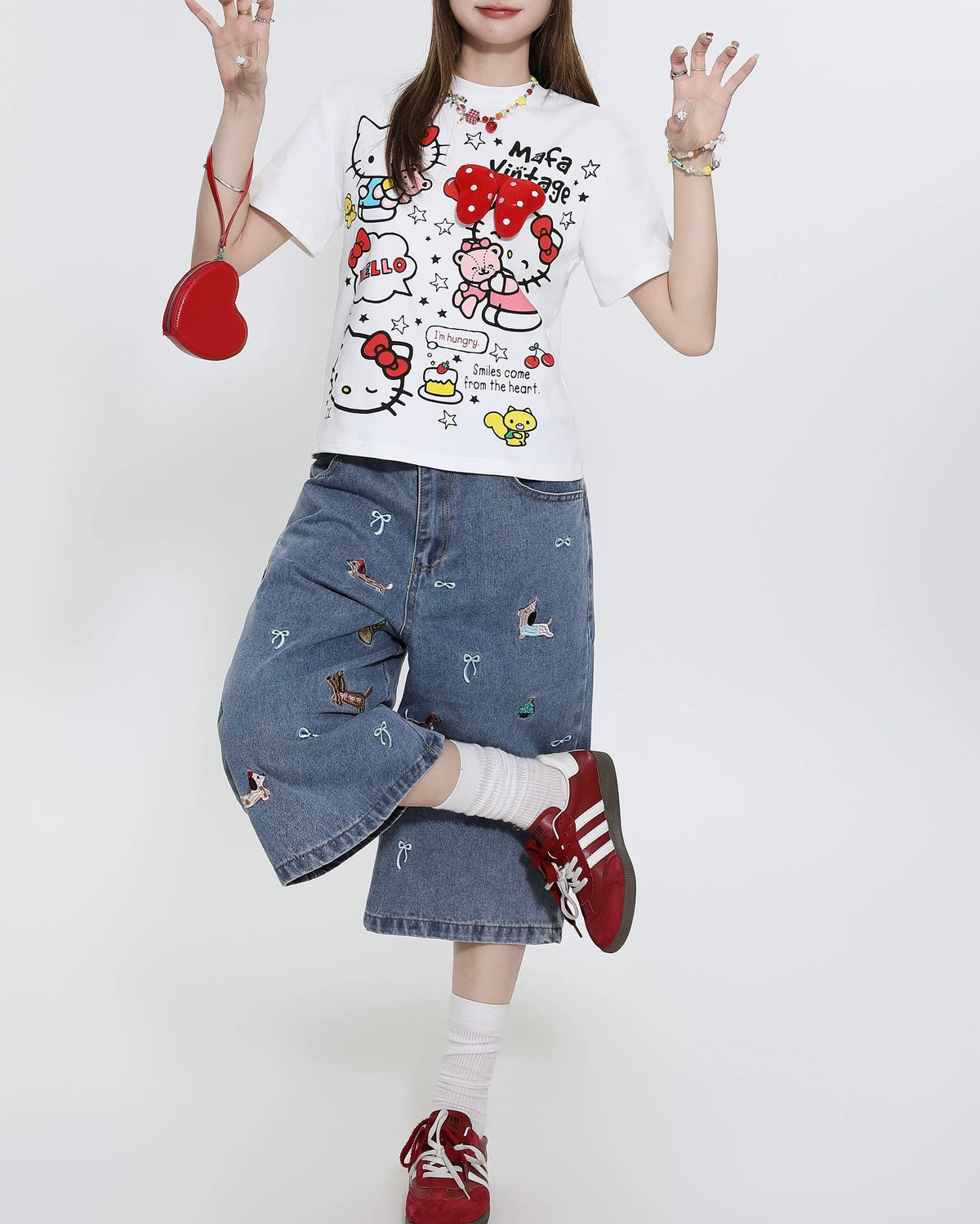 Loose Fit Cropped Shorts