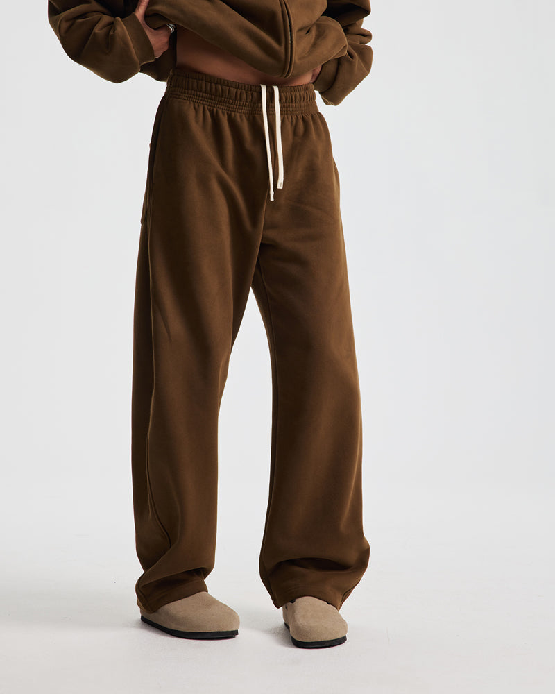 430g Fleece-Lined Loose Sweatpants