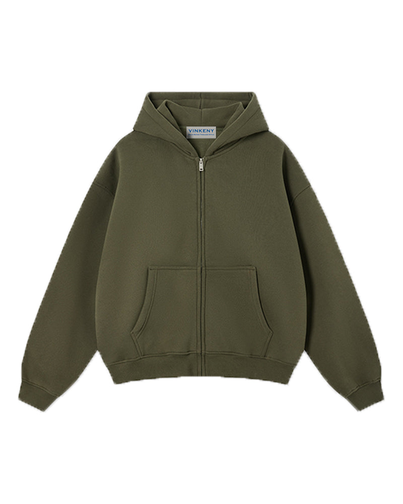 345g Hooded zip-up sweatshirt