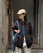 ストライプの半袖シャツ