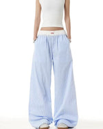 스트라이프 캐주얼 바지