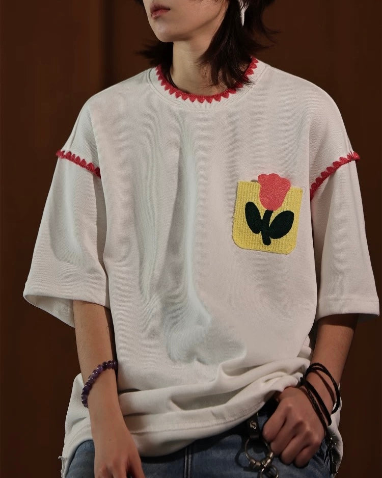 多用途の刺繍入り半袖