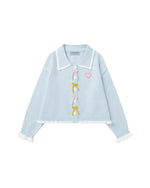 リボンカーディガンセーター