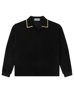 360g Retro-style collared sweatshirt