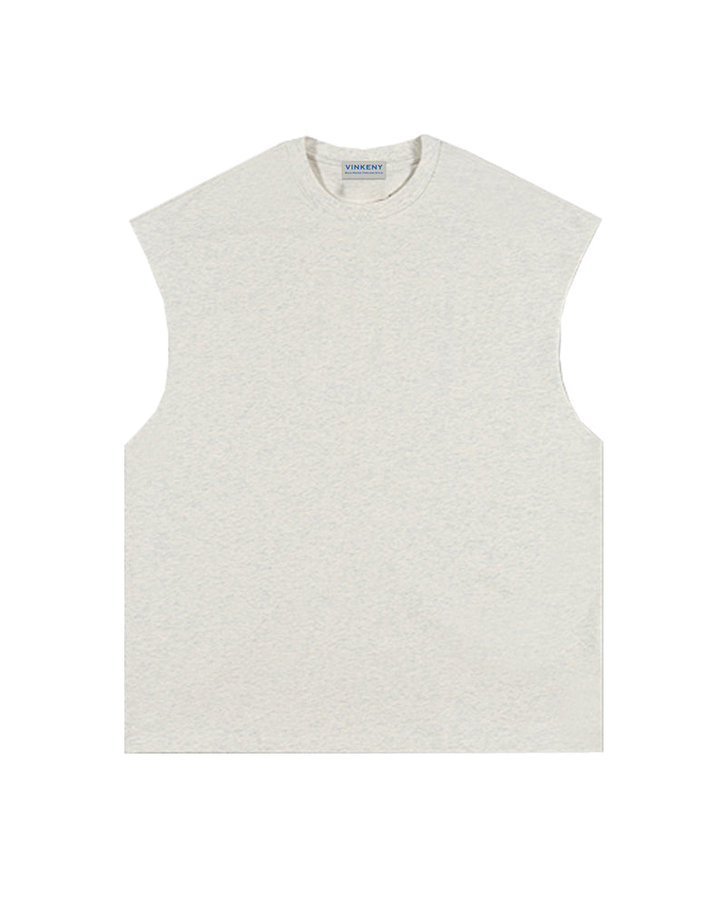 305g Solid-color wide-strap tank top