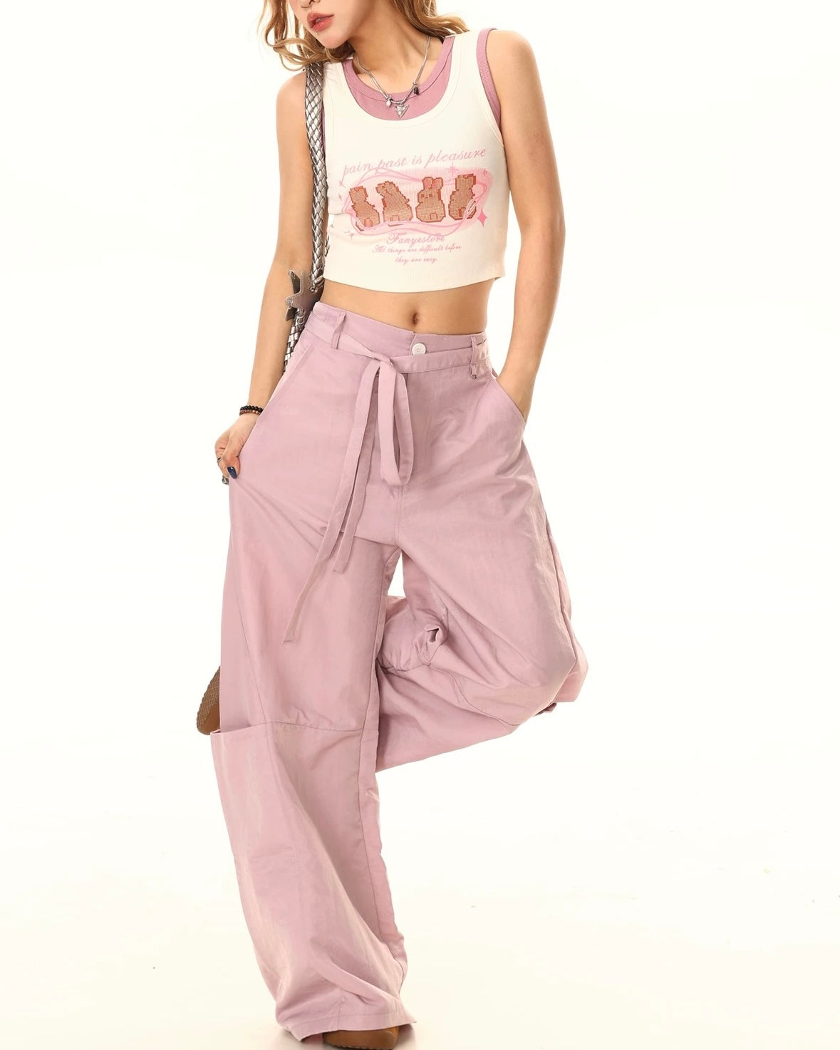 Fake two piece cute vest