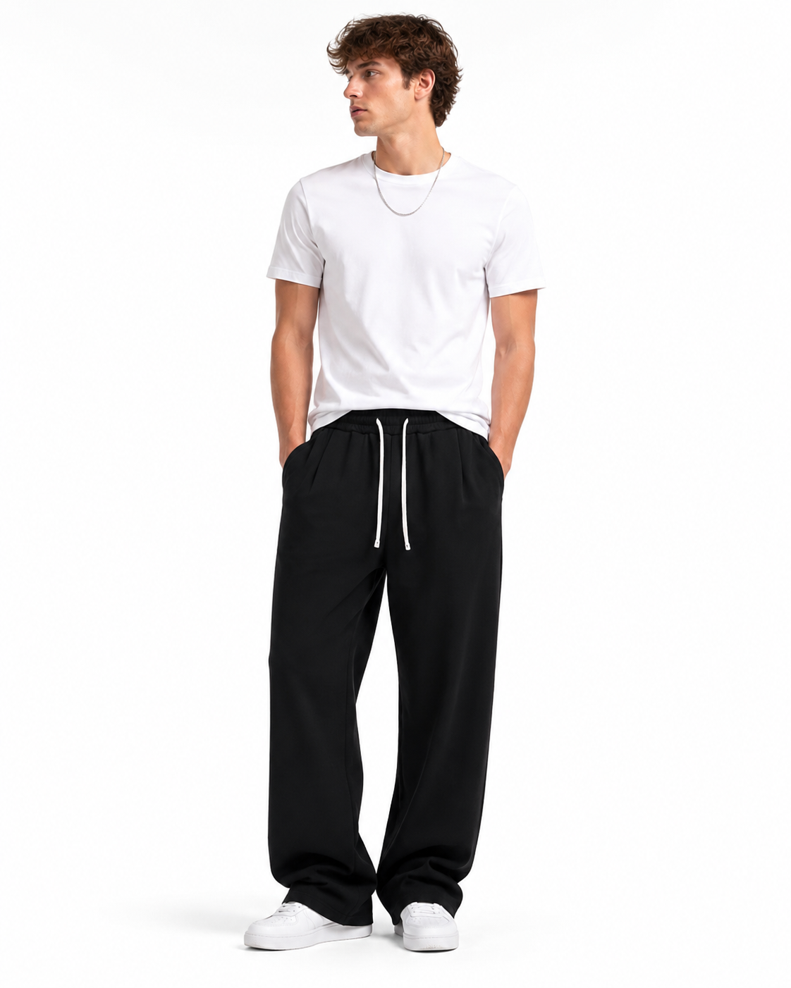 320g Solid-color casual trousers