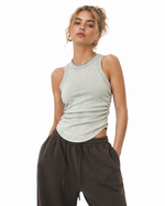 235g Cool-touch distressed crinkle tank top