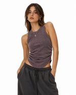 235g Cool-touch distressed crinkle tank top