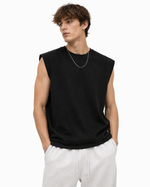 305g Solid-color wide-strap tank top