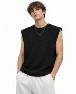 305g Solid-color wide-strap tank top