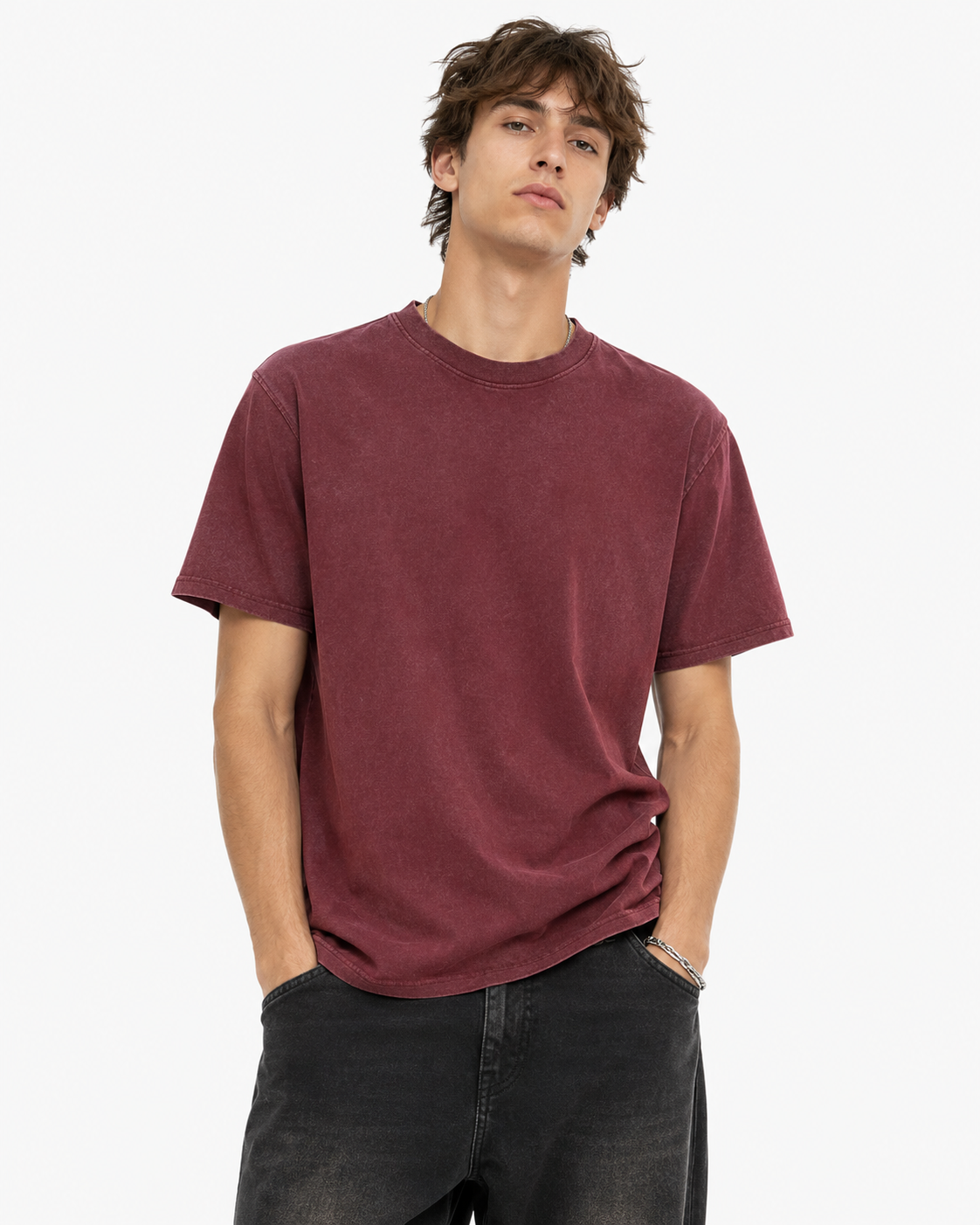 260g Vintage-wash short-sleeve tee