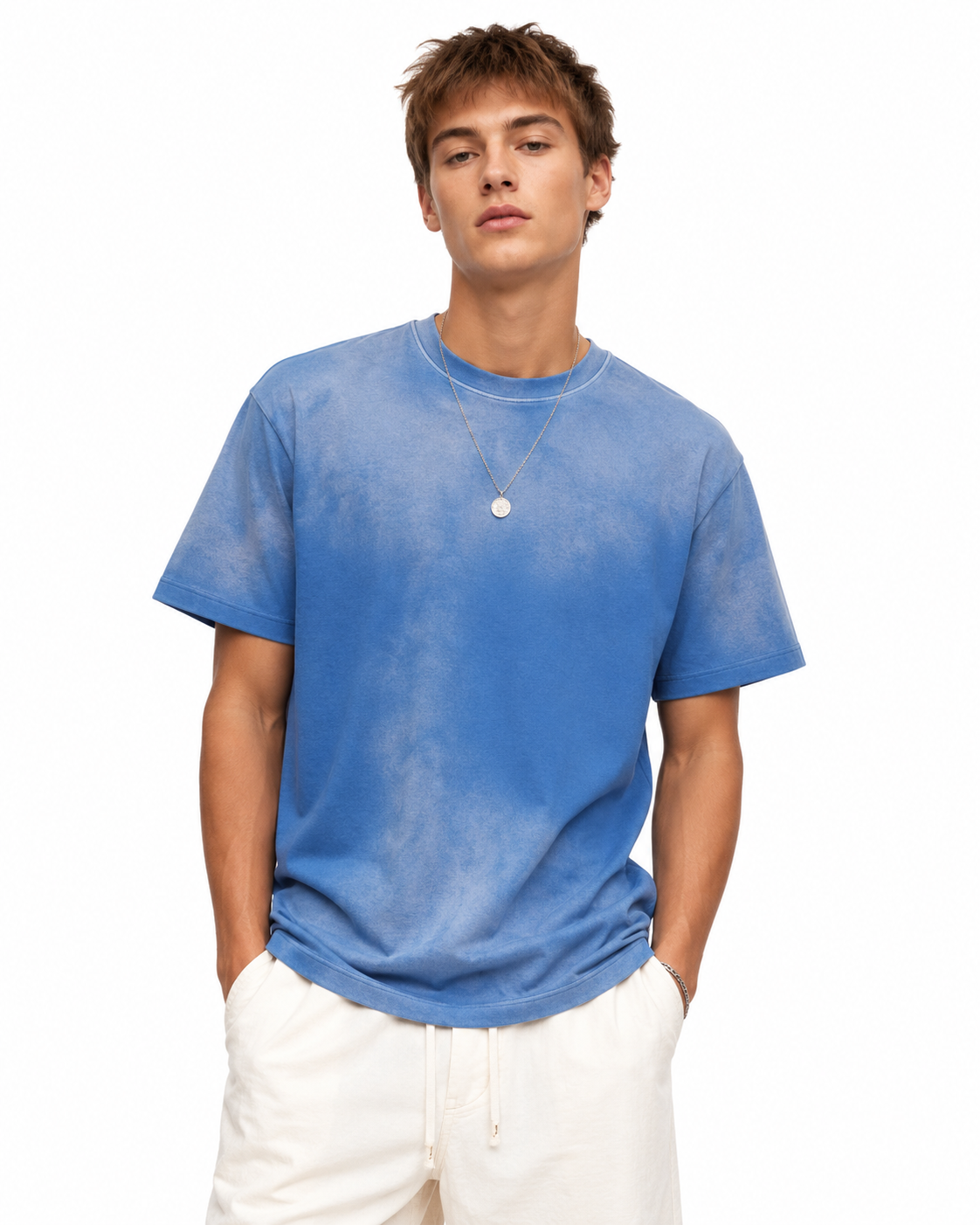 260g Gradient Retro Short-Sleeve Shirt