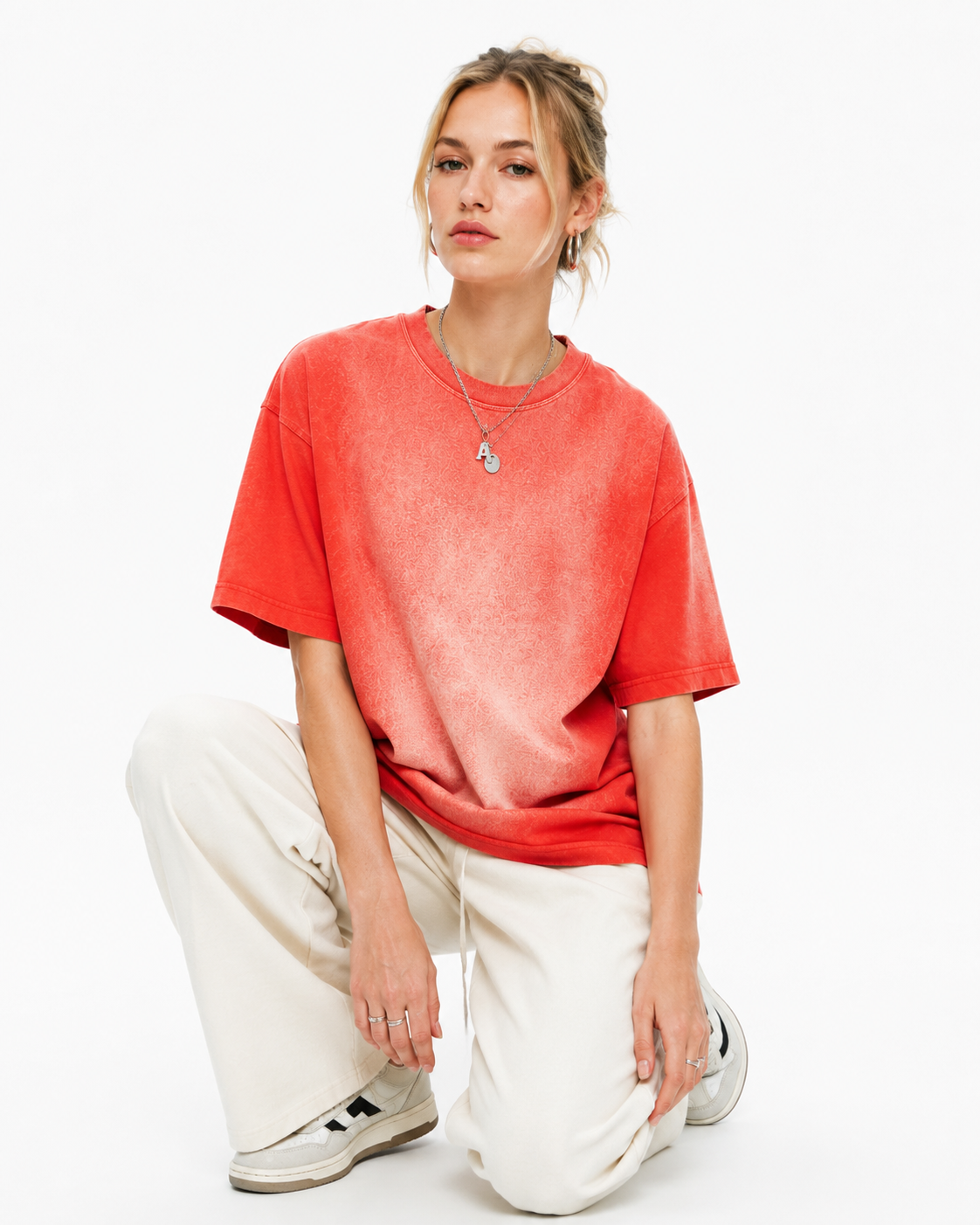 250g Distressed pure cotton T-shirt