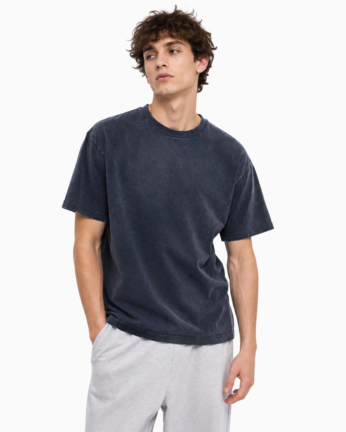 250g Distressed pure cotton T-shirt