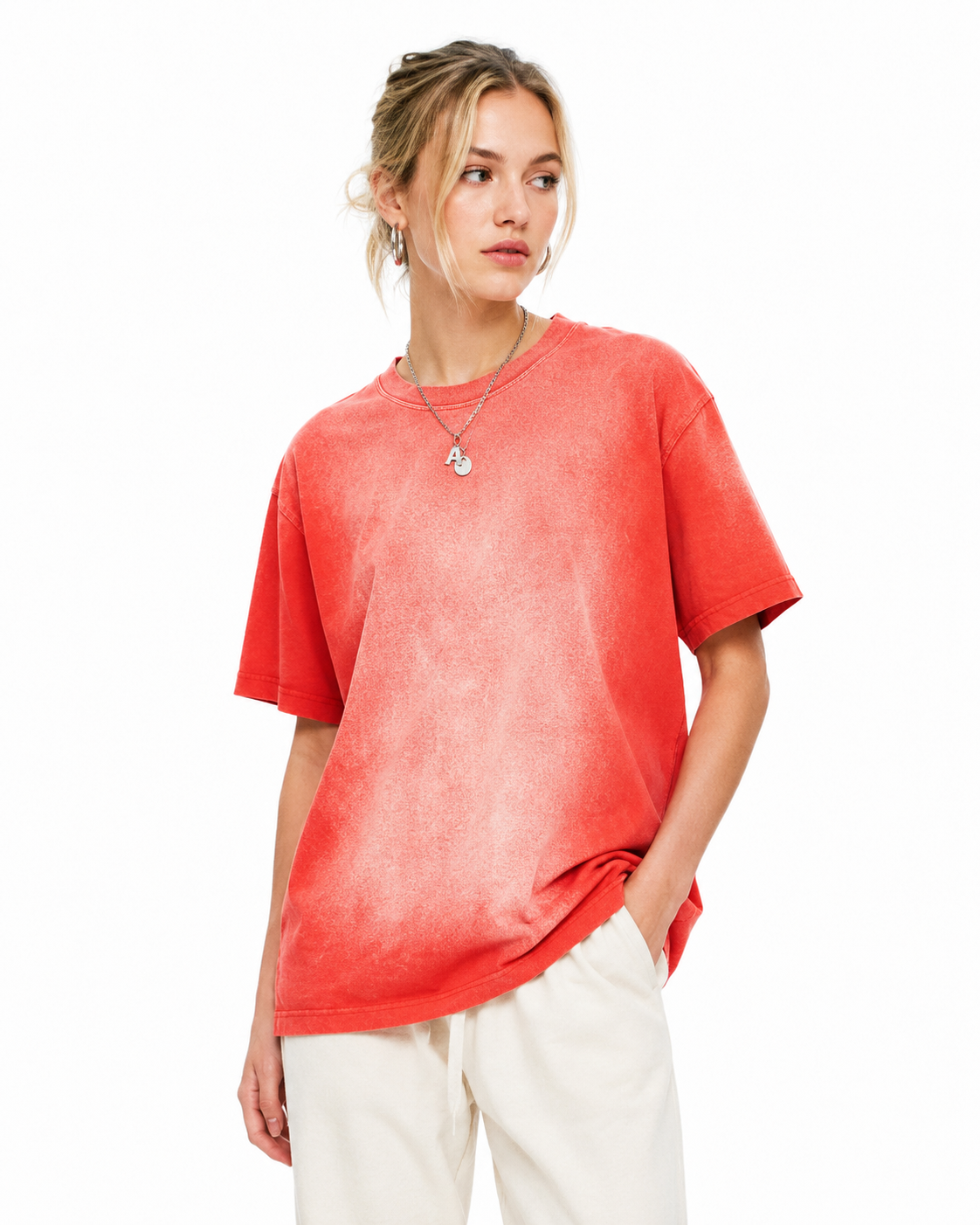 250g Distressed pure cotton T-shirt
