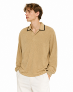 360g Retro-style collared sweatshirt