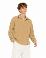 360g Retro-style collared sweatshirt