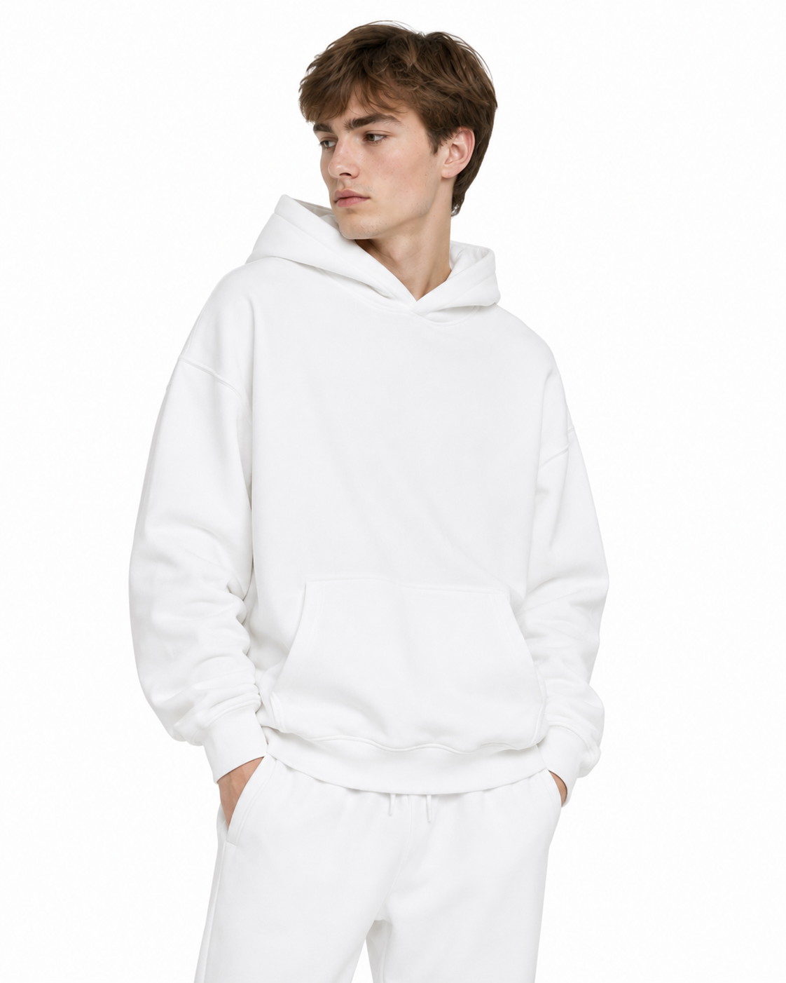 345g Fleece-lined hooded sweatshirt
