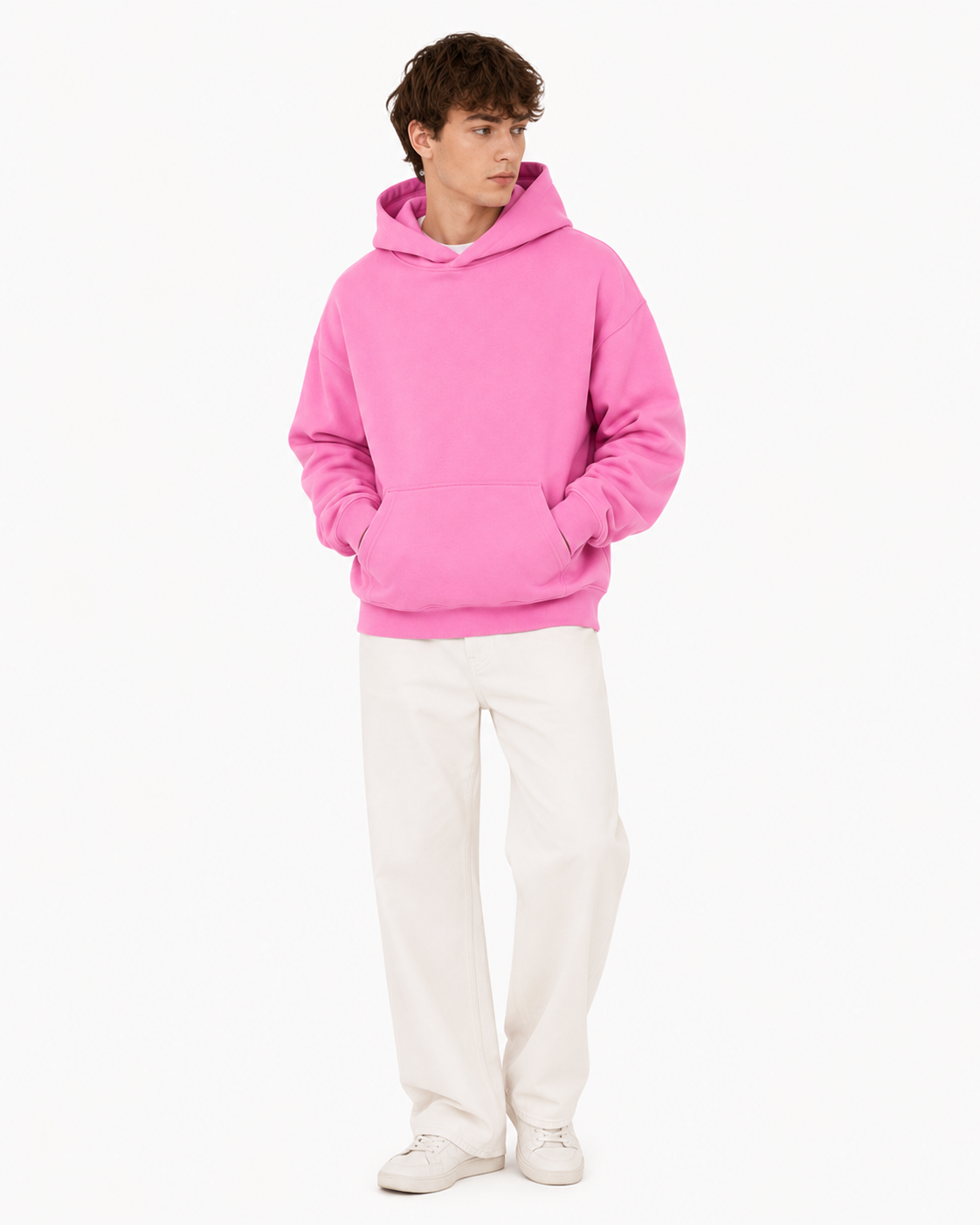 345g Fleece-lined hooded sweatshirt