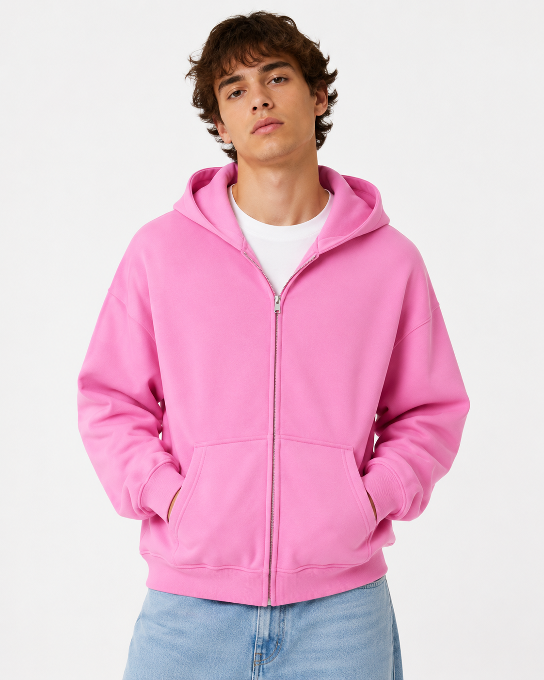 345g Hooded zip-up sweatshirt
